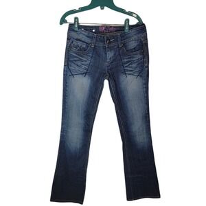ReRock Express‎ Jeans Bootcut Distressed US 4 EUR 27 y2k